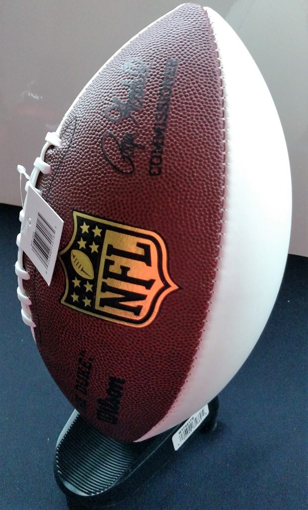 Autographed NFL White Panel Football